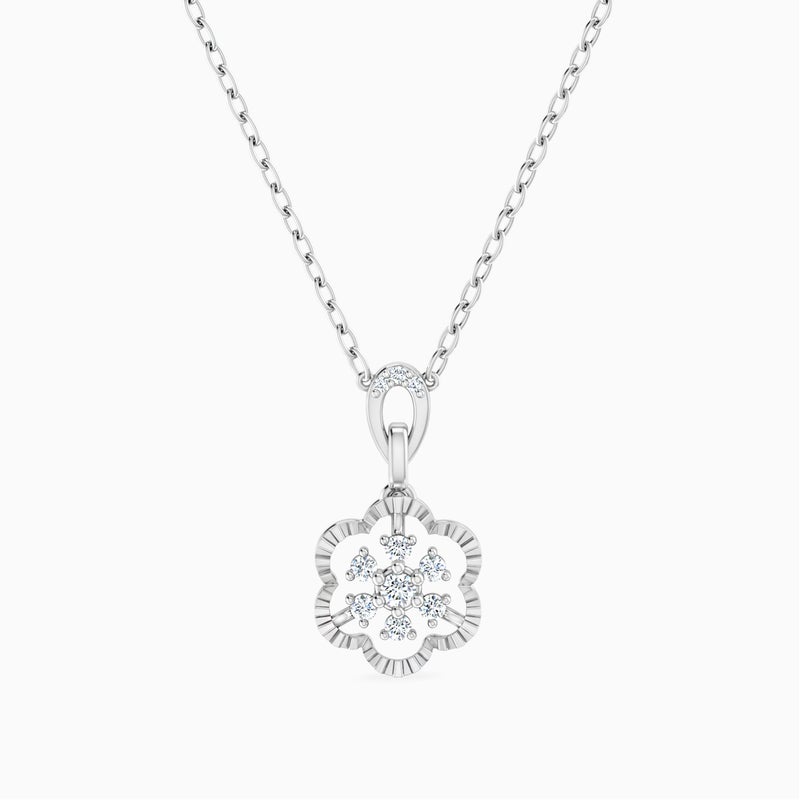 lazurde Flower Diamond Necklace in 18K Gold - Image 1